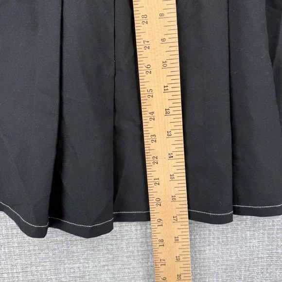 Social Collision Suspender Skirt Women L Black Pleated Grommet Goth Emo - Picture 7 of 10